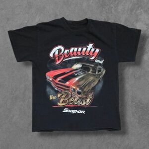 Vintage Snap On Tools Beauty And The Beast Camaro Large Tee Shirt Distressed